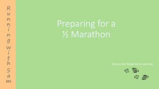 Preparing for a ½ Marathon