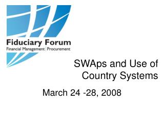 SWAps and Use of Country Systems