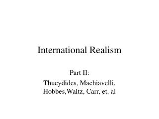 International Realism