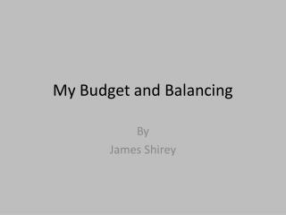My Budget and Balancing