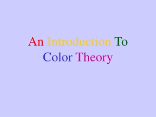 An Introduction To Color Theory