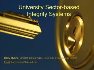 University Sector-based Integrity Systems