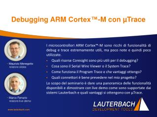 Debugging ARM Cortex™- M con µTrace