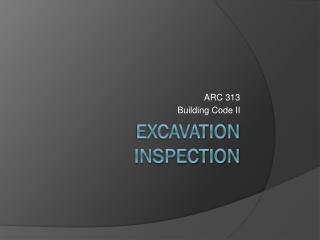 Excavation inspection