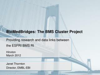 BioMedBridges : The BMS Cluster Project