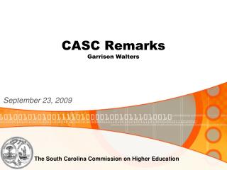 CASC Remarks Garrison Walters
