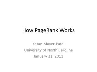 How PageRank Works