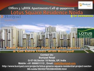 Lotus Square Residence Noida Sector 98 – Identity to luxury