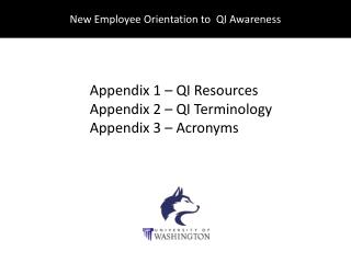 New Employee Orientation to QI Awareness