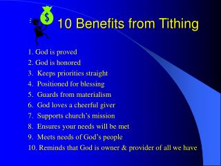 10 Benefits from Tithing