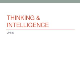 Thinking & Intelligence