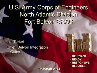 U.S. Army Corps of Engineers North Atlantic Division Fort Belvoir BRAC