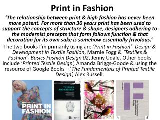 Print in Fashion