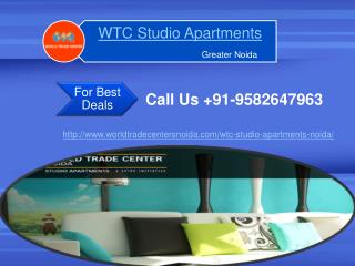 WTC Studio Apartments Noida| WTC Studio Apartments Noida