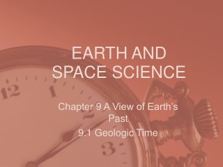 EARTH AND SPACE SCIENCE