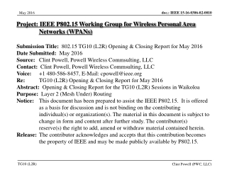 Project: IEEE P802.15 Working Group for Wireless Personal Area Networks (WPANs)