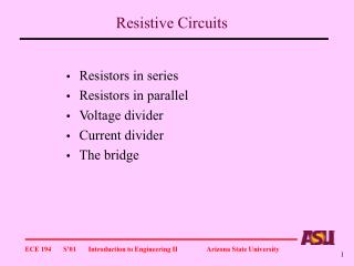 Resistive Circuits