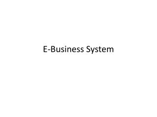 E-Business System
