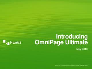 Introducing OmniPage Ultimate