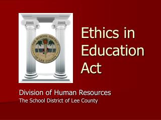 Ethics in Education Act