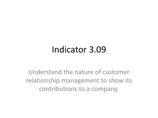 Indicator 3.09