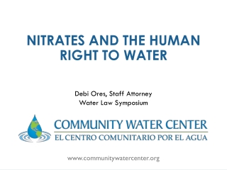 Nitrates and the Human right to water