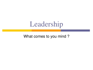 Leadership