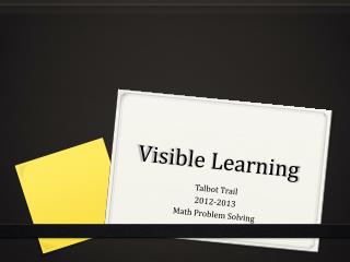 Visible Learning