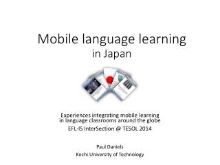 Mobile language learning in Japan