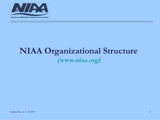 NIAA Organizational Structure (niaa)