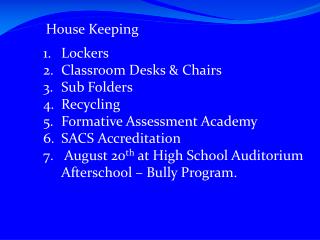 House Keeping