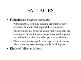 FALLACIES