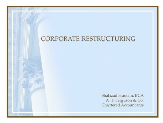 CORPORATE RESTRUCTURING