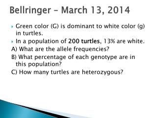 Bellringer – March 13, 2014