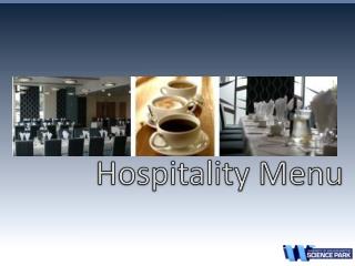 Hospitality Menu