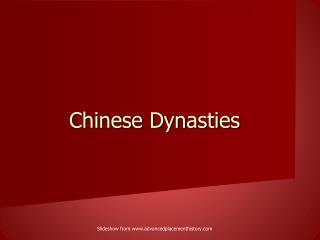 Chinese Dynasties