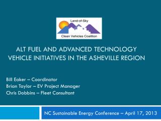 Alt Fuel and Advanced Technology Vehicle initiatives in the Asheville Region