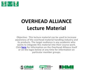 OVERHEAD ALLIANCE Lecture Material