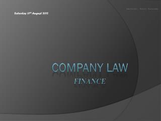 Company law FINANCE
