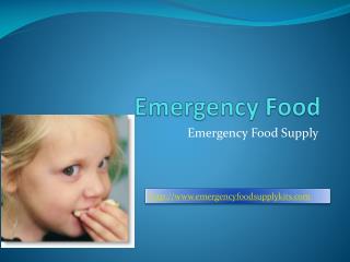 emergency food