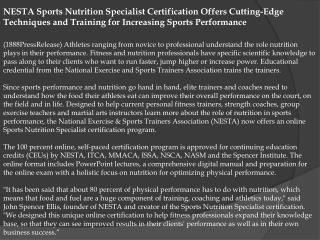 nesta sports nutrition specialist certification offers cutti