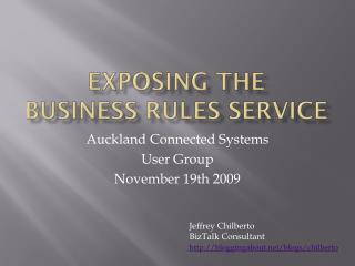 Exposing the Business Rules Service