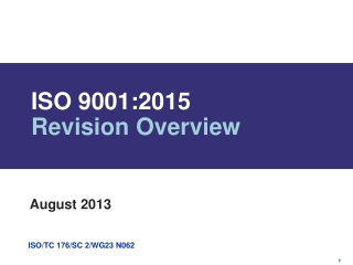 ISO 9001:2015 Revision Overview
