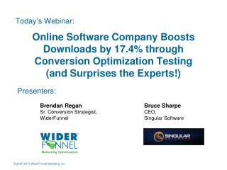 Online Software Company Boosts Downloads by 17.4% through Conversion Optimization Testing (and Surprises the Experts!)