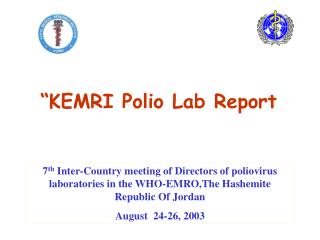 “KEMRI Polio Lab Report