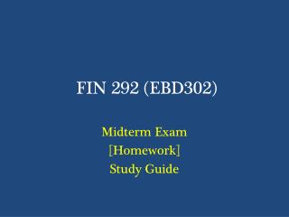 FIN 292 (EBD302)