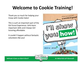 Welcome to Cookie Training!