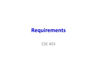 Requirements