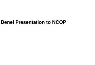 Denel Presentation to NCOP