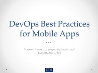 DevOps Best Practices for Mobile Apps